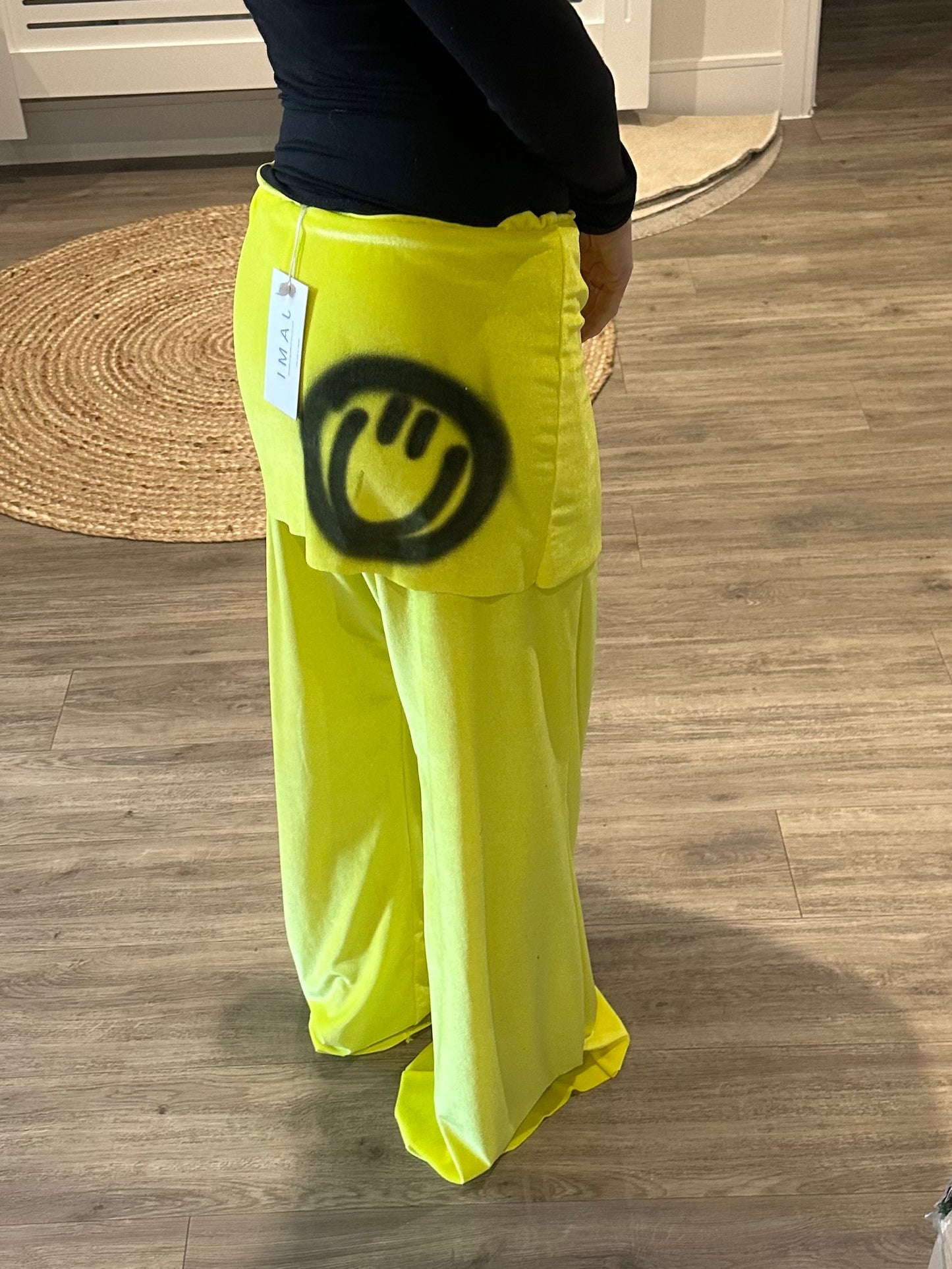 Spray Pray Collaborated Yoga Pant Smiley Face