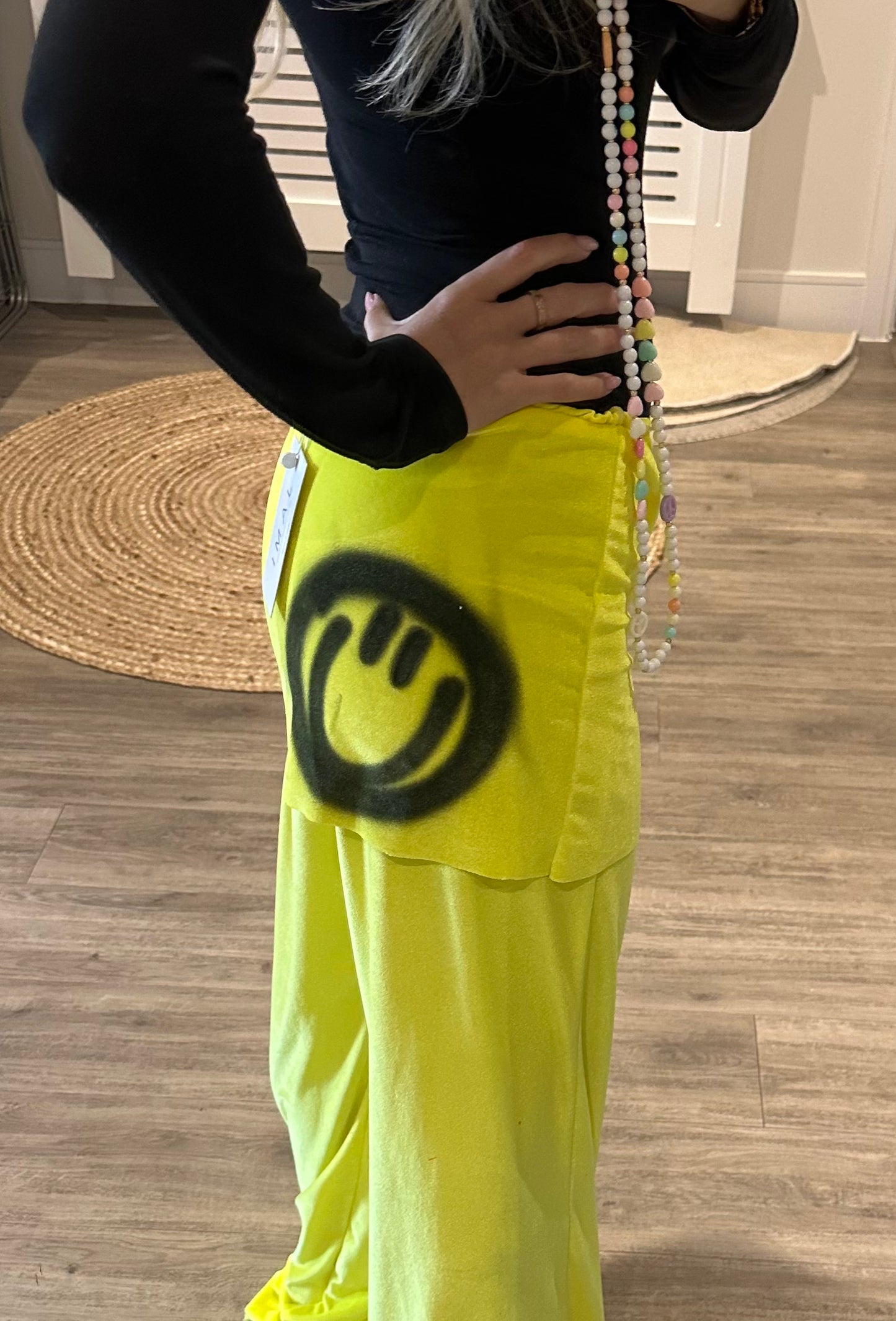 Spray Pray Collaborated Yoga Pant Smiley Face